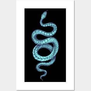 blue snake Posters and Art